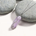 Ainbow Natural Stone Copper Wire Pendant Necklace