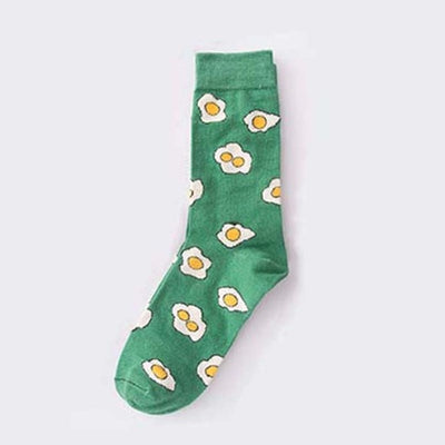 Fashion Happy Socks Women milk Food painting