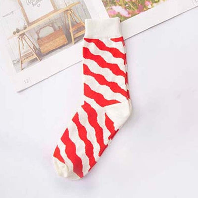 Fashion Happy Socks Women milk Food painting