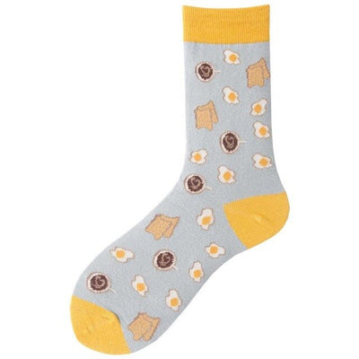 Fashion Happy Socks Women milk Food painting