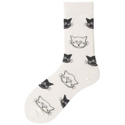 Fashion Happy Socks Women milk Food painting