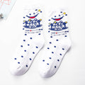 Fashion Happy Socks Women milk Food painting