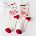 Fashion Happy Socks Women milk Food painting