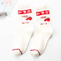Fashion Happy Socks Women milk Food painting