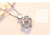 Fashion Double Heart Flower Pendant Necklace