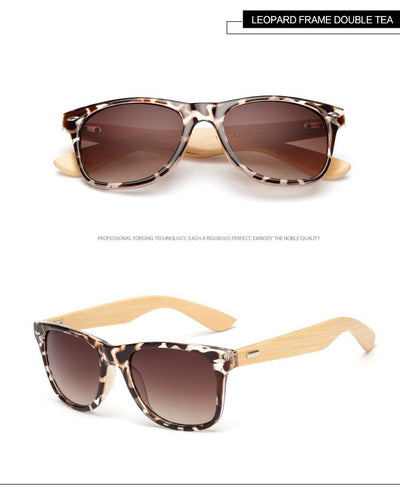 Wood Sunglasses square bamboo Handmade