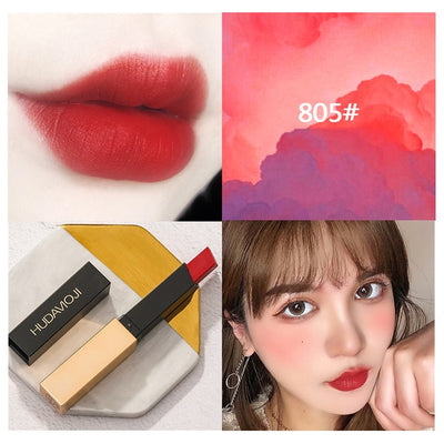 Waterproof long lasting sexy red lipstick nude