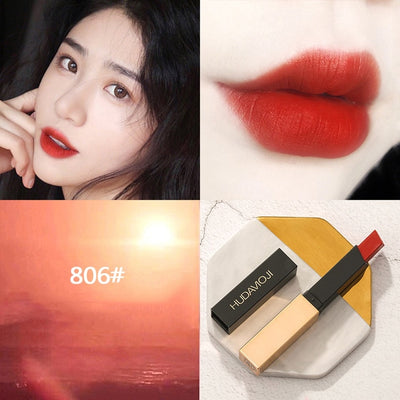 Waterproof long lasting sexy red lipstick nude