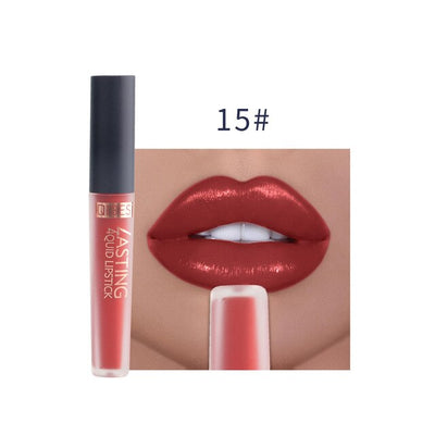 Waterproof matte lip gloss lasting cherry red