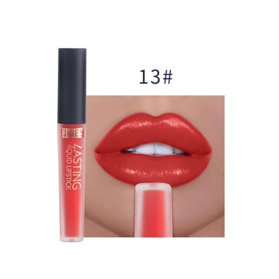 Waterproof matte lip gloss lasting cherry red