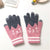 Gloves for Girls Cartoon Printed Wool Knitted