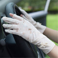 Gloves Female Thin Elastic Ice Silk Non-Slip Driving