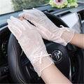Gloves Female Thin Elastic Ice Silk Non-Slip Driving