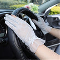 Gloves Female Thin Elastic Ice Silk Non-Slip Driving