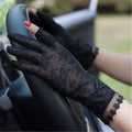 Gloves Female Thin Elastic Ice Silk Non-Slip Driving