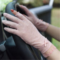 Gloves Female Thin Elastic Ice Silk Non-Slip Driving