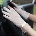 Gloves Female Thin Elastic Ice Silk Non-Slip Driving