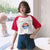 Letter Printed Cute Loose Causal T-shirts