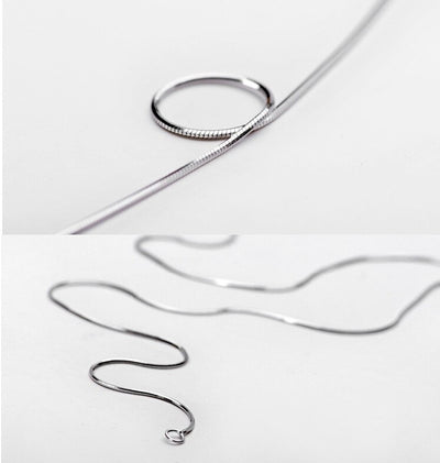Sterling silver ladies snake necklaces jewelry gift