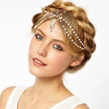 Simulated Pearl Tassel Bohemian Head Chain