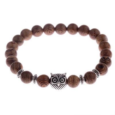 Natural Wood Beads Bracelets Men Black