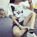 Cute Cartoon Mouse T Shirts For Women Elegant