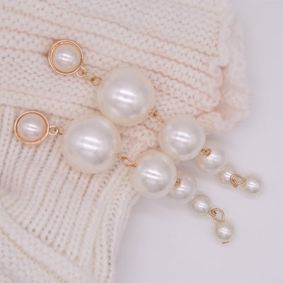 Trendy Elegant Created Big Simulated Pearl Long