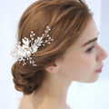 Headpiece Bridal Silver Hair Comb Piece Pearls