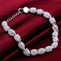Silver color Jewelry Hollow Out Bead Bracelet Fashion