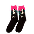 Famous Oil Painting Series Men Socks Funny