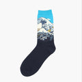 Famous Oil Painting Series Men Socks Funny