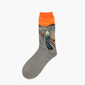 Famous Oil Painting Series Men Socks Funny