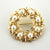 Leaves imitation pearl wreath texture Upscale brooch