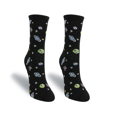 Women Cute Cartoon Space Socks Cotton Alien