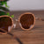 Zebra Wood Bamboo Sunglasses Oval Glasses