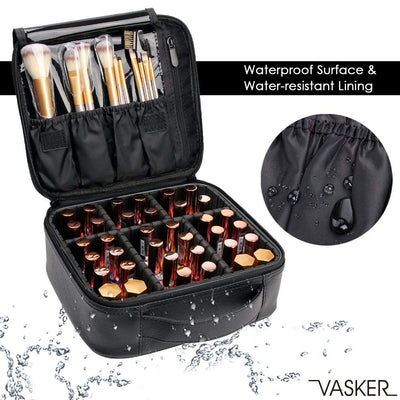 Makeup Case Travel Cosmetic Bag Leather Organizer