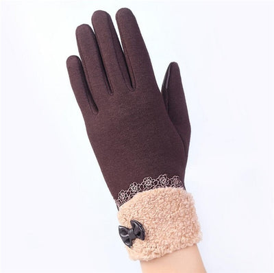 Outdoor Cashmere Gloves Warm Inverted Mitten