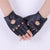 Half Finger Gloves Biker Driving Leather