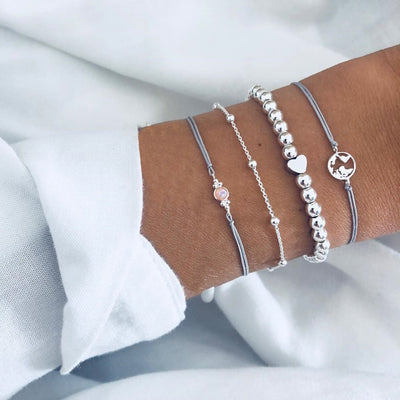 Handmade  Heart Ocean Map Bracelet Sets