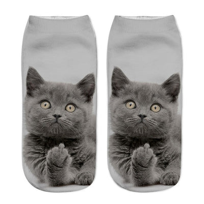 Cat Design Fashion Unisex Christmas Gift Socks