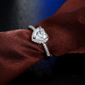Fashion Crystal Heart Shaped Wedding Rings