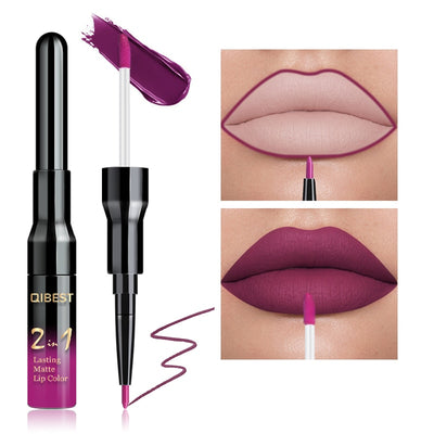 Double Head Liquid Matte Lipstick Lip Gloss