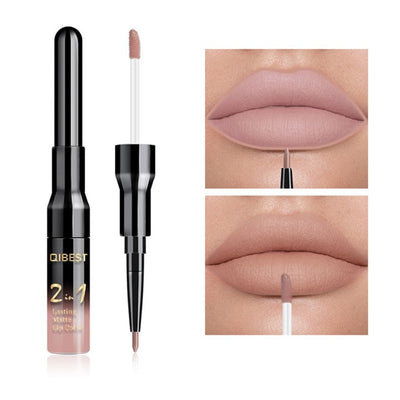 Double Head Liquid Matte Lipstick Lip Gloss