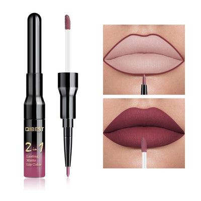 Double Head Liquid Matte Lipstick Lip Gloss