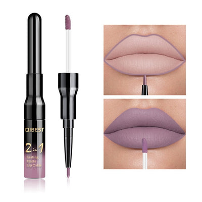 Double Head Liquid Matte Lipstick Lip Gloss