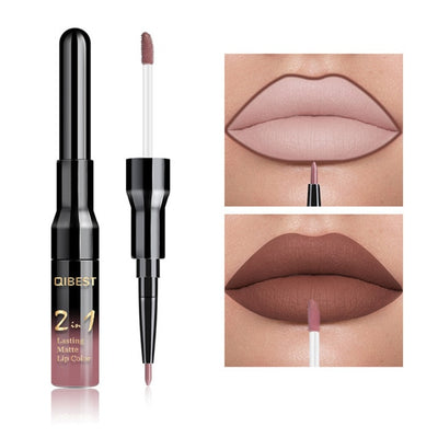 Double Head Liquid Matte Lipstick Lip Gloss