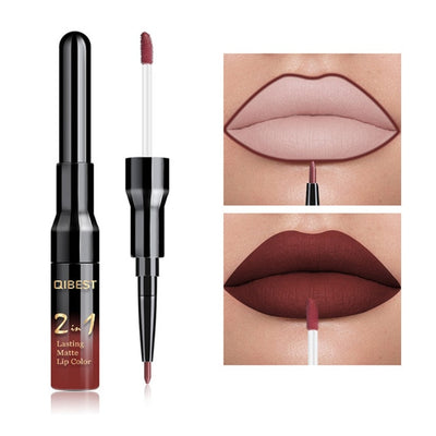 Double Head Liquid Matte Lipstick Lip Gloss