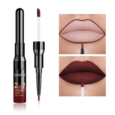 Double Head Liquid Matte Lipstick Lip Gloss