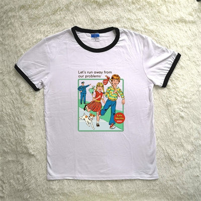 Let's Call The Exorcist Funny T Shirts Red