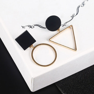 Korean Fashion Long Slope Geometric asymmetry